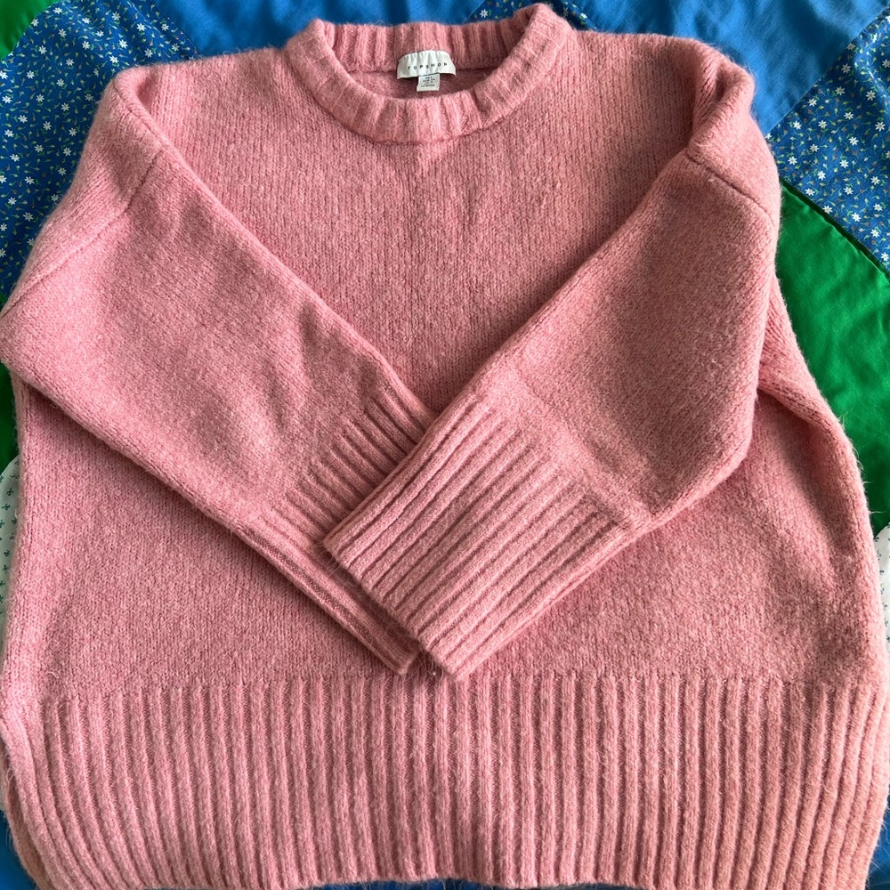 Super warm and cozy pink sweater.